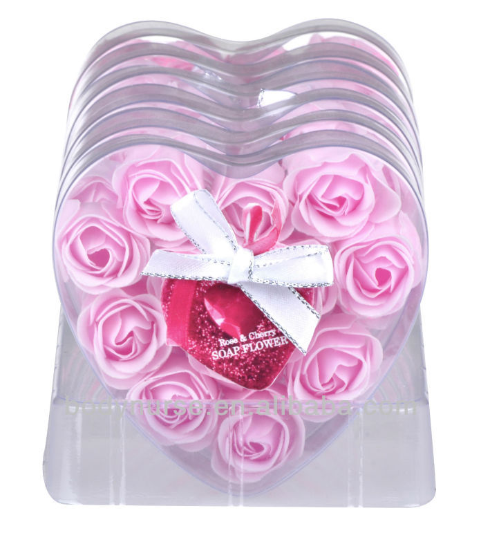 Rose Soap Flower In Heart Shape Box